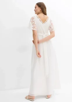 2-in-1 Umstandsbrautkleid mit diskreter Stillfunktion