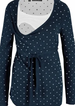 2-in-1 Umstands-und Stillpullover aus Feinstrick