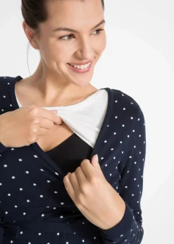 2-in-1 Umstands-und Stillpullover aus Feinstrick