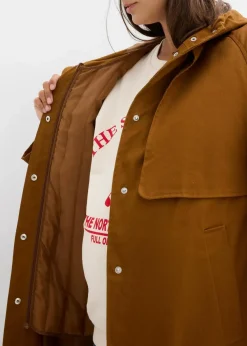 6-in-1 wasserabweisender Umstandsmantel mit Trageeinsatz mit herausnehmbarer Innenweste