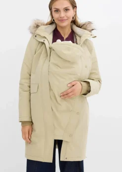 3-in-1 wind-und wasserdichter Umstandsmantel mit Trageeinsatz