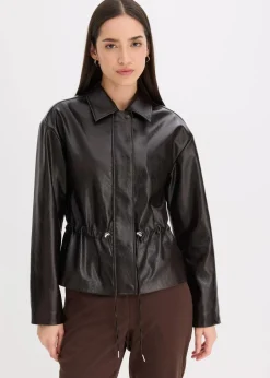 Jacke aus Lacklederimitat