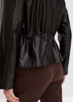 Jacke aus Lacklederimitat