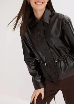 Jacke aus Lacklederimitat