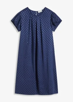 Jaquard-Kleid mit eingelegten falten