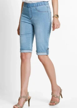 Jeans Bermuda Mid Waist, Bequembund