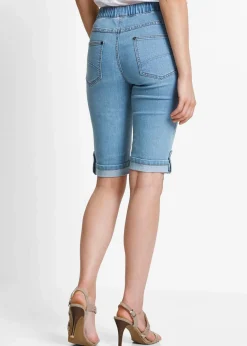 Jeans Bermuda Mid Waist, Bequembund