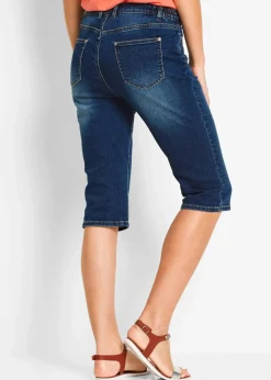 Jeans Bermuda Mid Waist, Bequembund