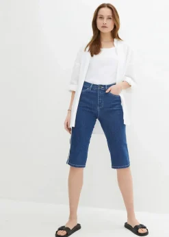 Jeans Bermuda Slim Fit High Waist