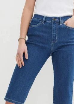Jeans Bermuda Slim Fit High Waist