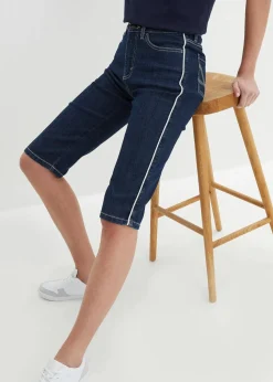 Jeans Bermuda Slim Fit High Waist