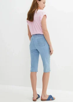 Jeans Bermuda Slim Fit High Waist