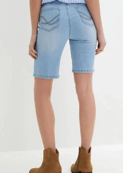 Jeans Bermuda Slim Fit Mid Waist