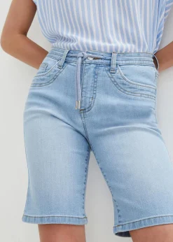 Jeans Bermuda Slim Fit Mid Waist