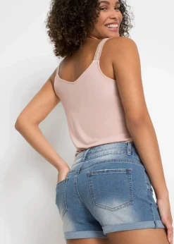 Jeans Shorts Mid Waist