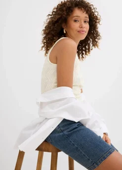 Jeans-Bermuda Mid Waist