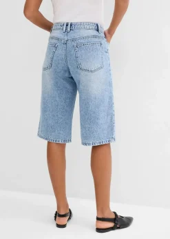 Jeans-Bermuda Mid Waist, Low Stretch