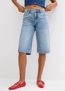 Jeans-Bermuda Mid Waist, Low Stretch