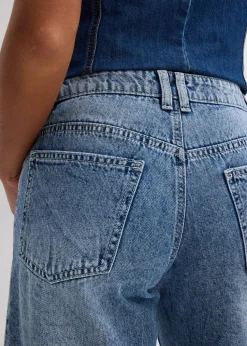 Jeans-Bermuda Mid Waist, Low Stretch