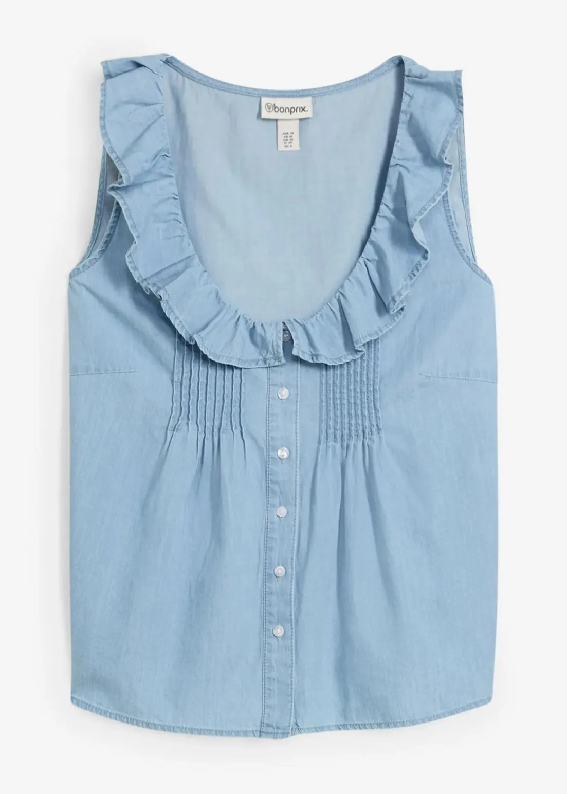 Jeans-Blusentop aus Bio-Baumwolle