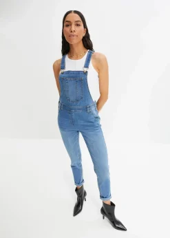 Jeans-Latzhose im Boyfriend Fit