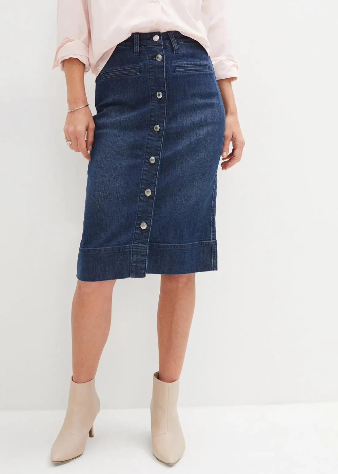 Jeansrock Mid Waist, Stretch