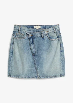 Jeansrock mit asymmetrischem Bund