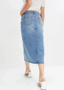 Jeansrock mit Schlitz