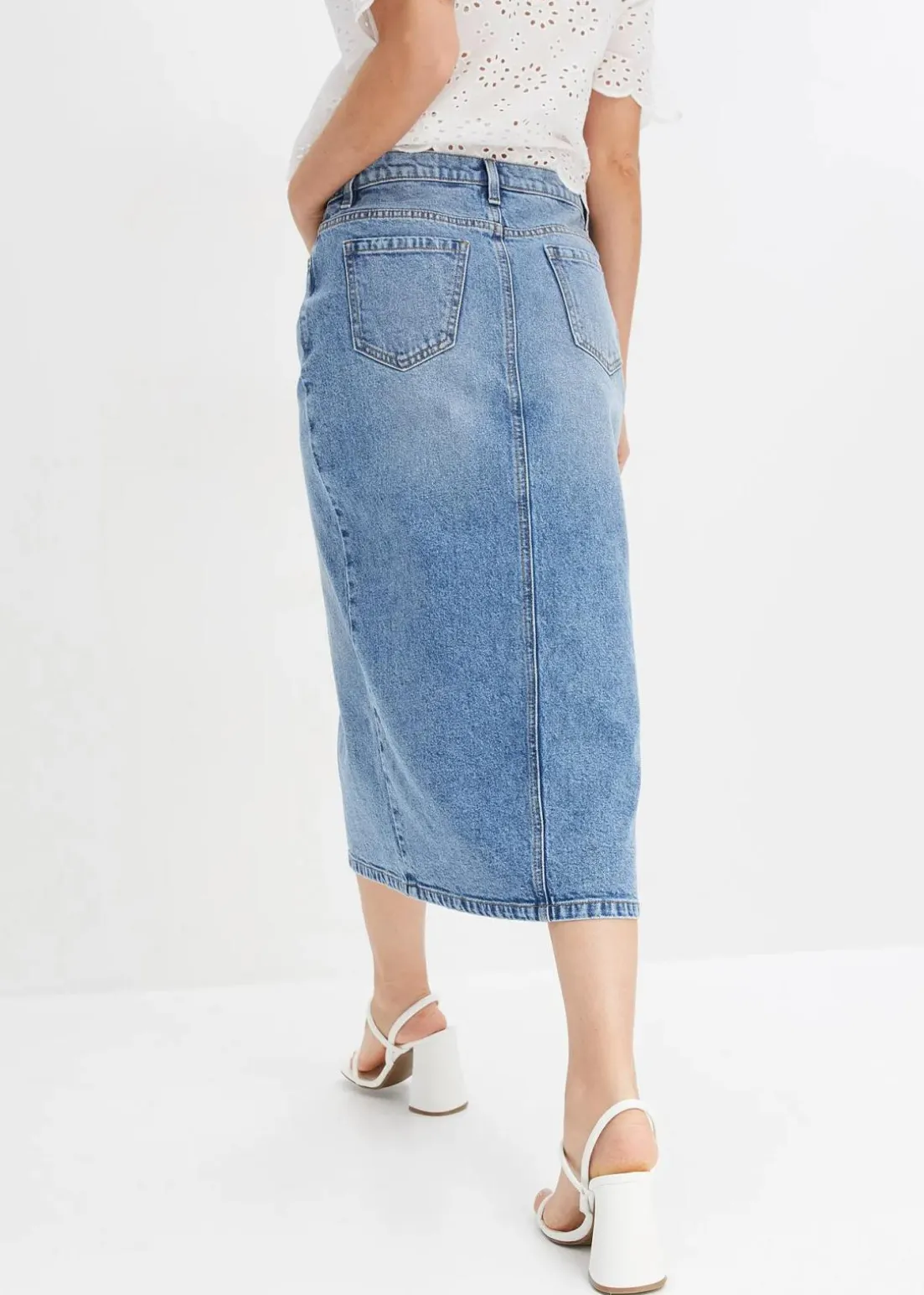 Jeansrock mit Schlitz