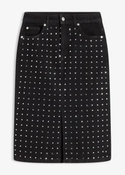 Jeansrock mit Strassapplikation