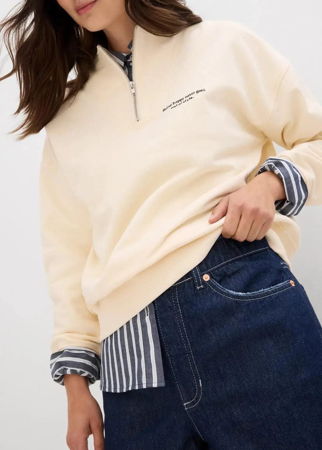 Jeans-Shorts High Waist, Low Stretch