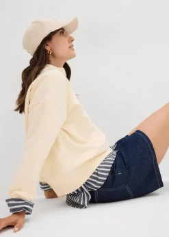 Jeans-Shorts High Waist, Low Stretch