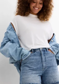 Jeans-Shorts High Waist, Low Stretch