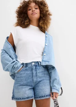 Jeans-Shorts High Waist, Low Stretch
