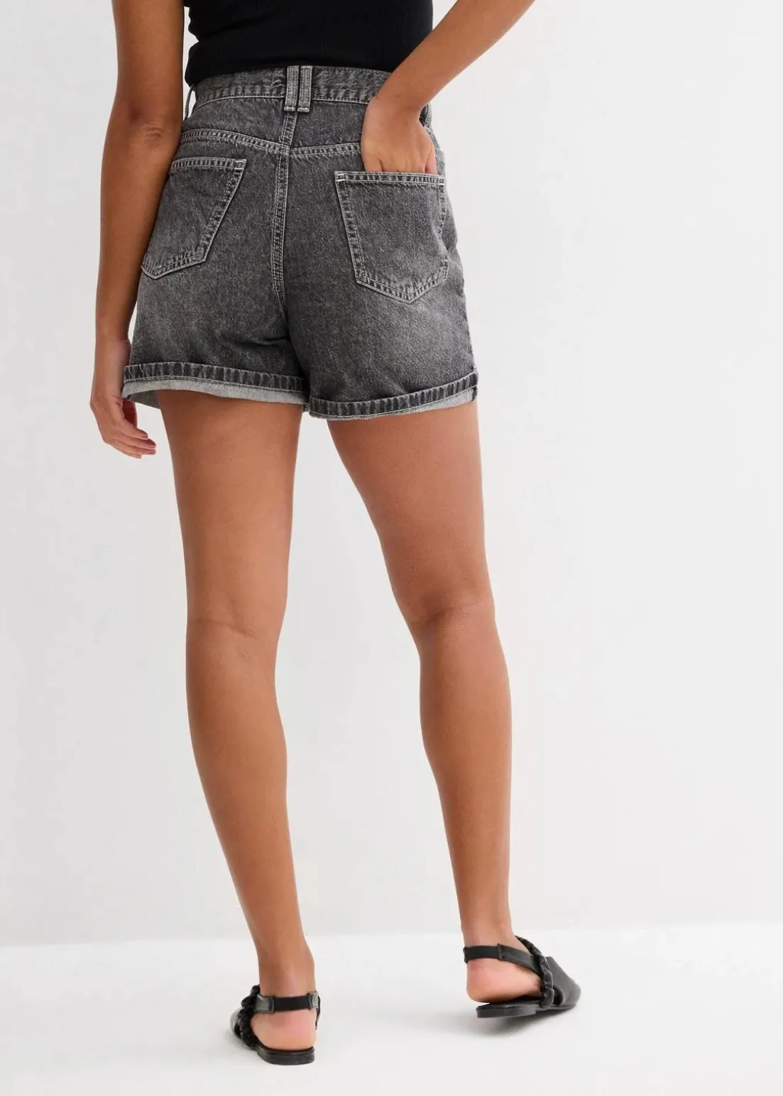Jeans-Shorts High Waist, Low Stretch