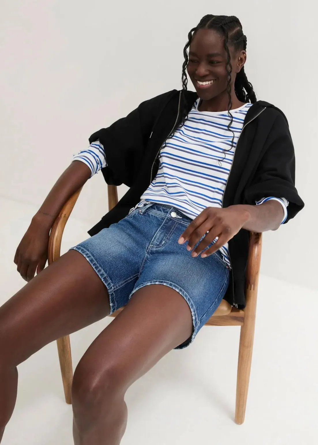 Jeansshorts, Mid Waist