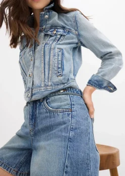 Jeans-Shorts Mid Waist, Low Stretch