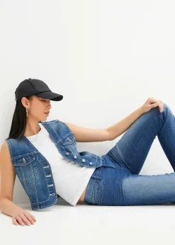 Jeansweste mit Stretch