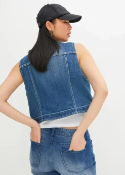 Jeansweste mit Stretch