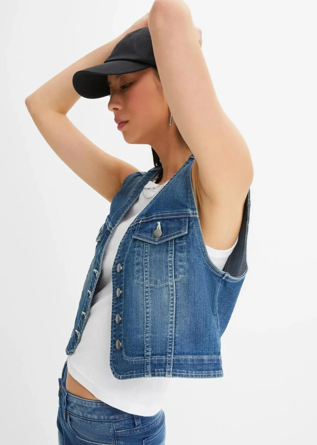 Jeansweste mit Stretch