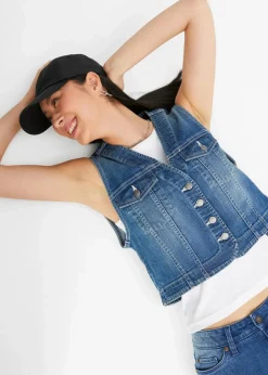 Jeansweste mit Stretch