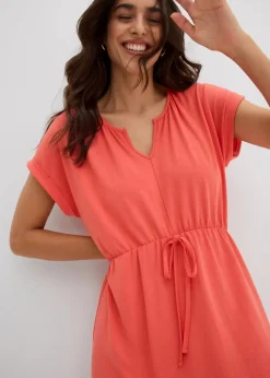 Jersey Kleid aus fließendem Viskose-Mix