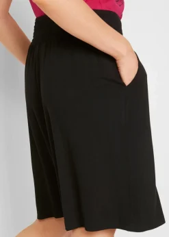 Jersey-Bermuda aus Viskose-Mix