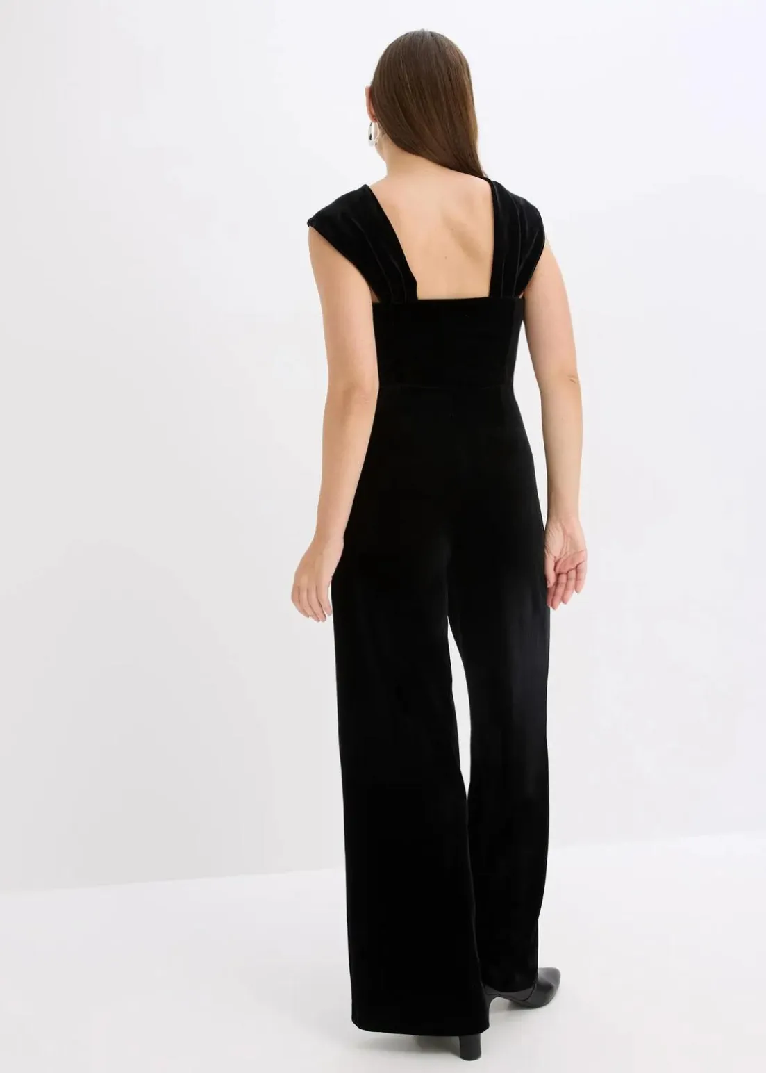 Jersey-Jumpsuit aus fließendem Samt
