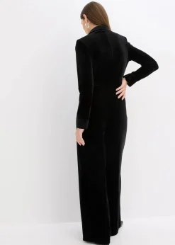 Jersey-Jumpsuit aus fließendem Samt