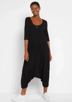 Jersey-Jumpsuit aus fließendem Viskose-Mix