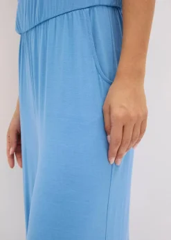 Jersey-Jumpsuit mit Volant