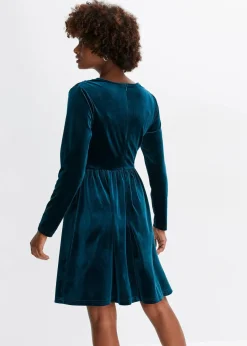 Jerseykleid aus glänzendem Samt