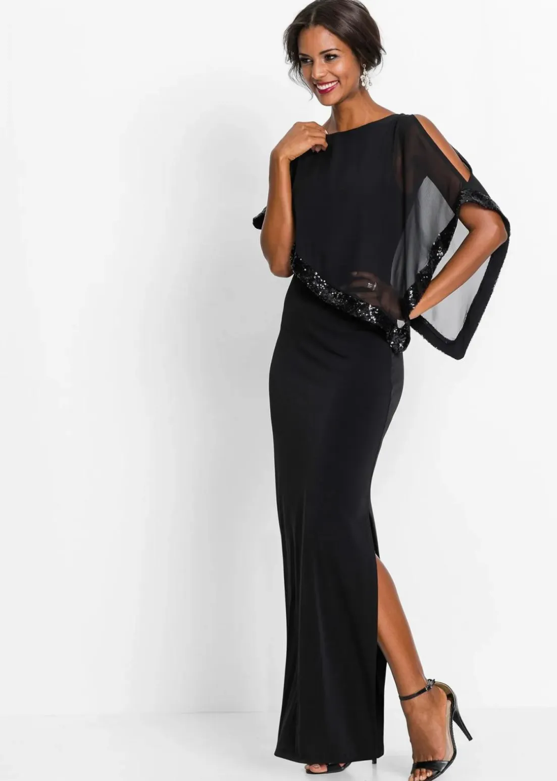 Jerseykleid mit Pailletten