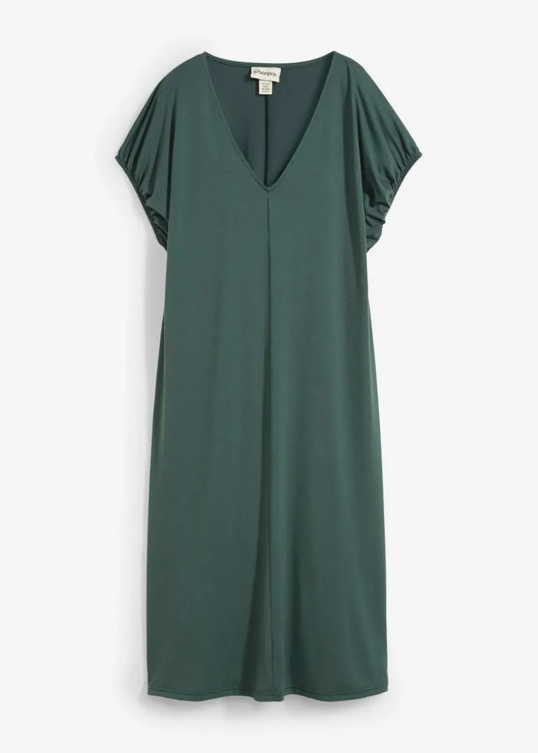 Jerseykleid mit V-Ausschnitt aus Viskose-Mix